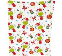 The Grinch Grinch Dr Seuss - Coperta in pile con scritta ''Beware Christmas'', colore: bianco, idea regalo di Natale