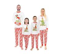 The Grinch Grinchmas - Pigiama lungo natalizio coordinato, bianco, XXL