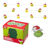 The Grinch Luci LED a Batteria Interni, Divertente Fata Lucine Decorative per Camera, Festa, Natale 1.7m (Verde 2D)