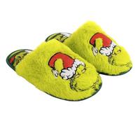The Grinch Pantofole da uomo e da donna, pantofole in peluche antiscivolo, Verde, 40/41 EU