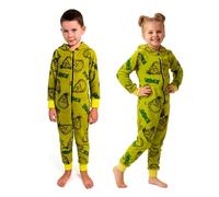 The Grinch Tuta con Cappuccio per Ragazzi e Ragazze - Tuta per Bambini Pigiama A Maniche Lunghe Verde