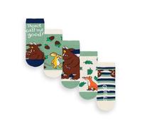 The Gruffalo Confezione da 5 calzini per ragazzi Gruffalò | Calzature grafiche fiabesche multicolori per bambini | Pacchetto set di calzini comodi Julia Donaldson Mouse Fox | Regalo di merchandising