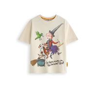 The Gruffalo Maglietta per Bambini Gruffalò & Friends La Stanza sulla Scopa | Maglietta con Grafica per Bambini, Libro di Fiabe, Strega e Amici Color Marrone Chiaro | Top di Abbigliamento per Libri