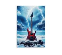 The Guitar on The Sea Was Struck by Lightning Living Room Wall Art 30 x 45 cm