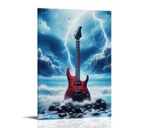 The Guitar on The Sea Was Struck by Lightning Living Room Wall Art 40 x 60 cm