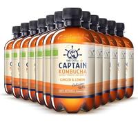 The Gutsy Captain Kombucha - Kombucha Tea -12 x 400ml-Ginger Lemon