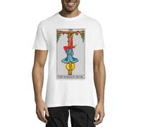 The Hanged Man Tarot Card Art Logo Crew Neck Cotton T-Shirt Uomo Bianco, bianco, 4XL