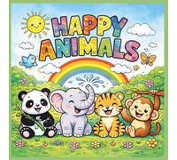 The Happy Animals: A coloring Book