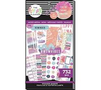 The Happy Planner Confezione risparmio di adesivi, agenda e accessori da ufficio, tema "Enjoy The Little Things Mum", multicolore, ideale per pianificazione e progetti, 30 fogli con 732 adesivi in