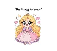 The Happy Princess: A Cute Chibi Coloring Book for Toddlers: 30 Simple Princess Illustrations for Kindergarten Kids, 90s Retro Style