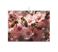 The hard-working bee Tappetino scolapiatti da cucina stampato - 45,7 x 61 cm Adatto per posizionare piccoli elettrodomestici in cucina