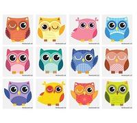 The Harlequin Brand 24 x Gufi tatuaggi temporanei bambini compleanno bottino festa riempitivo