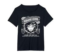 The Haunted Mansion Madame Leota Knows And Sees All Retro Maglietta, Donna plus-size, Nero, 4X