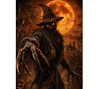 The Haunted Scarecrow Notebook: Spooky Halloween Lined Journal for Writing and Notes