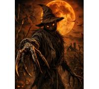 The Haunted Scarecrow Notebook: Spooky Halloween Lined Journal for Writing and Notes