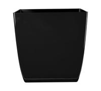 The HC Companies Fioriera quadrata Aria, 15,2 cm, in plastica, per interni ed esterni, colore nero lucido