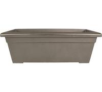 The HC Companies Romana Fioriera rettangolare grande, 71 cm, in plastica leggera, per esterni, con drenaggio, per terrazze, patio e piscina, color cappuccino