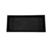 The HC Companies Sottovaso rettangolare veneziano da 44,5 cm, per interni ed esterni, in plastica, 44,5 x 19,1 x 3,3 cm, nero