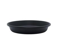The HC Companies Sottovaso rotondo classico in plastica da 25,4 cm, per interni ed esterni, 27,3 x 27,3 x 4,4 cm, nero