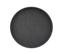 The HC Companies Sottovaso Rotondo per Piante in terrazzo di Alta qualità, per Interni ed Esterni, in plastica, 48 x 48 x 4,2 cm, Granito Nero
