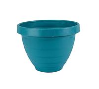 The HC Companies Vaso ad anelli da 20,3 cm con disco autoirrigante, leggero, per interni ed esterni, in plastica, per erbe e fiori, blu