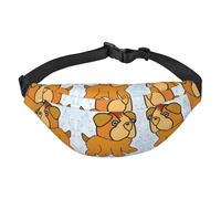 The Head of The Bull Devil Marsupio, borsa a tracolla, unisex, corsa, escursionismo, alpinismo, viaggi, palestra, fitness bike, Carlino in stile cartone animato., Taglia unica