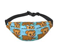The Head of The Bull Devil Marsupio, borsa a tracolla, unisex, corsa, escursionismo, alpinismo, viaggi, palestra, fitness bike, Cane Cartoon Running, Taglia unica