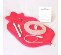 The HealthAndYoga(TM) Enema Bag - Large (4 Quart) for Deep Enemas | Open Fountain Top for Easy Cleaning & Hygiene - No Leaky Adapters or Bottle Converters; Hangs Upright - Pink by HealthAndYoga