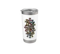 The Heart Diamond Color Cross Bicchiere termico in acciaio inox doppia parete