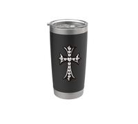 The Heart Pave Diamonds Silver Cross Bicchiere termico in acciaio inox doppia parete