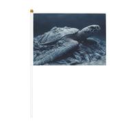 The helplessness of turtles, mini bandiere resistenti, 14 x 20 cm, piccole bandiere su bastoncini per esterni, cortile e giardino, confezione da 6 e 10 pezzi