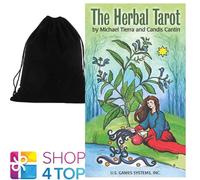 The Herbal Tarocco Mazzo Carte Michael Tierra Candis Cantin us games Velluto Bag