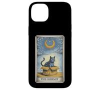 The Hermit Tarocco Card Cat in Box Mystic Funny Cat Custodia per iPhone 14 Plus