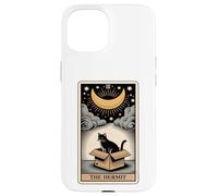 The Hermit Tarocco Card Cat in Box Mystic Funny Cat Custodia per iPhone 15