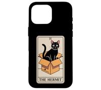 The Hermit Tarocco Card Cat in Box Mystic Funny Cat Custodia per iPhone 16 Pro Max