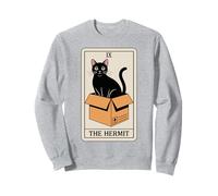 The Hermit Tarocco Card Cat in Box Mystic Funny Cat Felpa