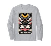The Hermit Tarocco Card Cat in Box Mystic Funny Cat Maglia a Manica