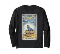 The Hermit Tarocco Card Cat in Box Mystic Funny Cat Maglia a Manica