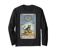 The Hermit Tarocco Card Cat in Box Mystic Funny Cat Maglia a Manica