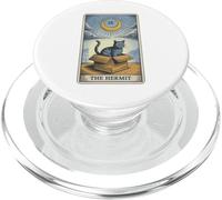 The Hermit Tarocco Carta Mistico Gatto In Scatola Divertente Gatto PopSockets PopGrip per MagSafe