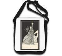 The Hermit Tarot Card Art Logo Borsa a tracolla bianca, bianco, Taglia unica