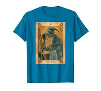 The Hermit Tarot Card Gothic Halloween Grim Reaper Design Maglietta