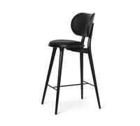 The High Stool Sgabello Bar con Schienale in Faggio Nero 74 cm