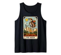 The Hiker Tarocco Carta Halloween Escursionismo Amante Alpinista Goth Canotta