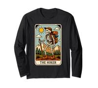 The Hiker Tarocco Carta Halloween Escursionismo Amante Alpinista Goth Maglia a Manica