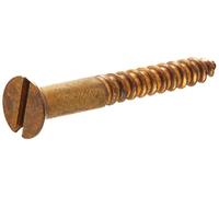 The Hillman Group 1929 8 x 3/4 Brass Flat Head Slotted Wood Screw 30-pack
