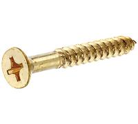 The Hillman Group 2724 8 x 5,1 cm Brass Flat Phillips Wood Screw, 20-pack