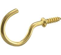 The Hillman Group 320397 1/2" Solid Brass Cup Hook 100-pack