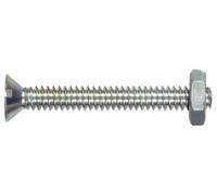 The Hillman Group 7842 Flat Head Slotted Machine Screw con dado 1/4 x 3 3-pack
