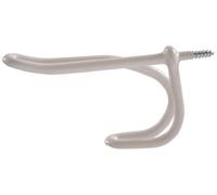 The Hillman Group 852897 Wire Coat & Hat hook- White 2-pack rivestito in vinile